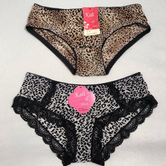 Kali and Wins animal print nylon & spandex panties - Picture 1 of 16